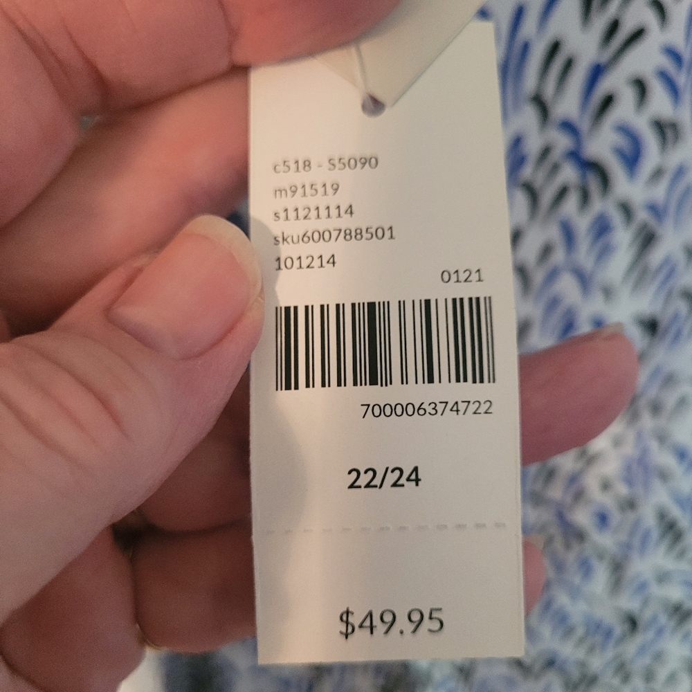 NWT Lane Bryant button down flowing tunic top - 22/24. G58 - Picture 3 of 11